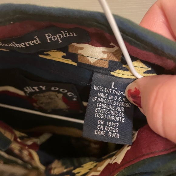 Salty dog weathered, poplin Aztec shirt for men size large - Picture 7 of 9